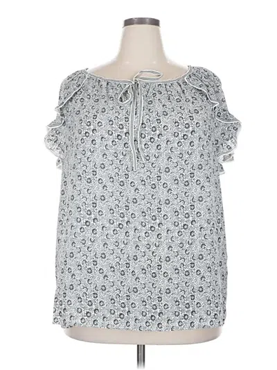 Pre-owned Max Studio Sleeveless Blouse In Silver