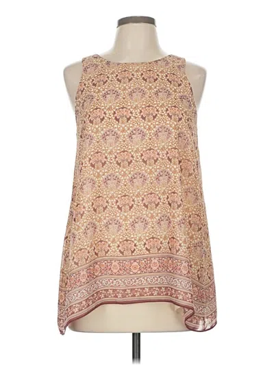 Pre-owned Max Studio Sleeveless Blouse In Tan
