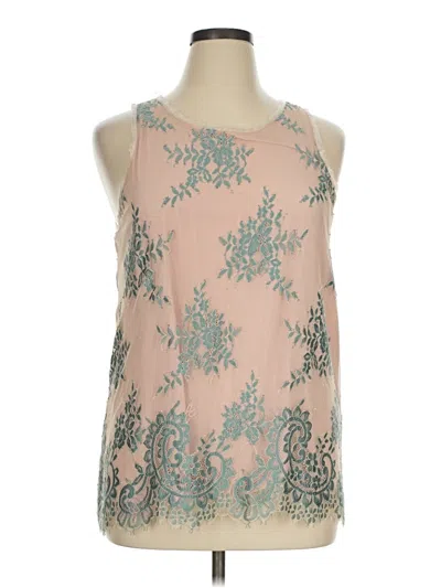 Pre-owned Max Studio Sleeveless Blouse In Tan