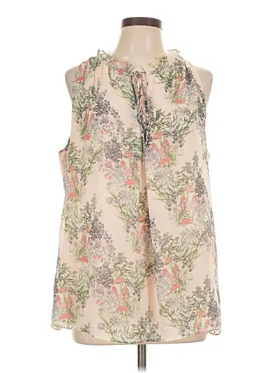 Pre-owned Max Studio Sleeveless Blouse In Tan
