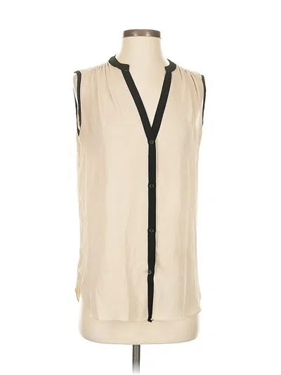 Pre-owned Max Studio Sleeveless Blouse In White