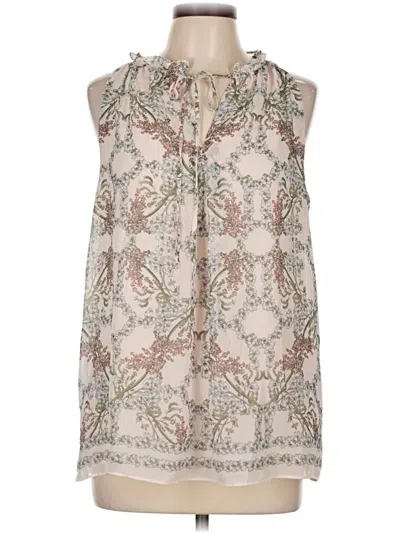 Pre-owned Max Studio Sleeveless Blouse In White