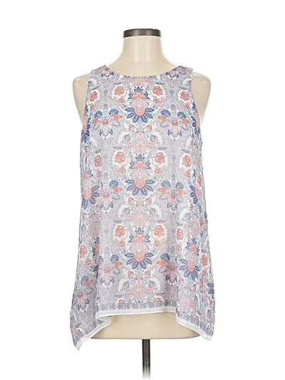 Pre-owned Max Studio Sleeveless Blouse In White