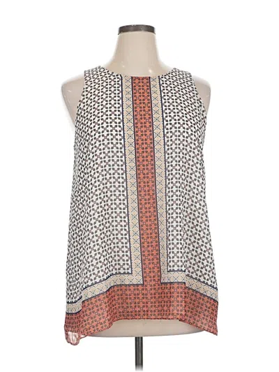 Pre-owned Max Studio Sleeveless Blouse In White