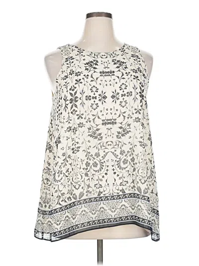 Pre-owned Max Studio Sleeveless Blouse In White