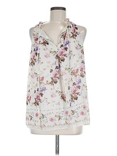 Pre-owned Max Studio Sleeveless Blouse In White