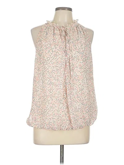 Pre-owned Max Studio Sleeveless Blouse In White