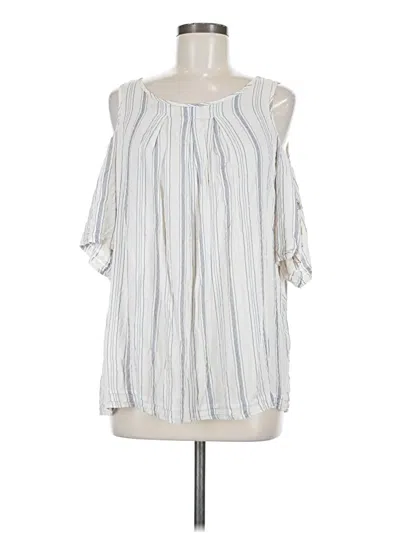Pre-owned Max Studio Sleeveless Blouse In White