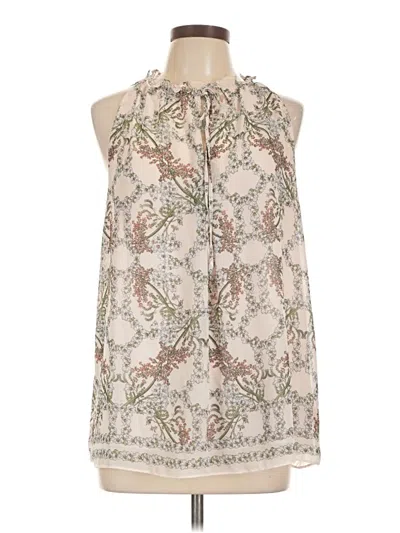 Pre-owned Max Studio Sleeveless Blouse In White