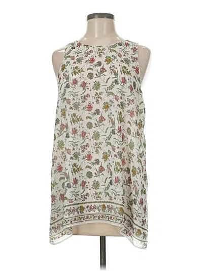 Pre-owned Max Studio Sleeveless Blouse In White