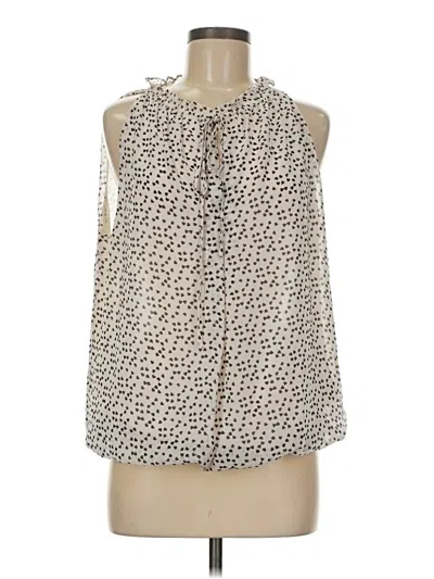 Pre-owned Max Studio Sleeveless Blouse In White
