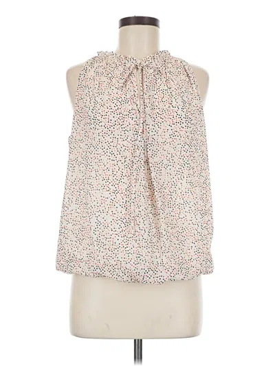 Pre-owned Max Studio Sleeveless Blouse In White