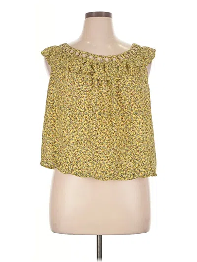 Pre-owned Max Studio Sleeveless Blouse In Yellow