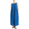 Max Studio Sleeveless Button Front Maxi Dress In Blue
