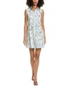 Max Studio Sleeveless Button Front Short T-shirt Dress In Blue