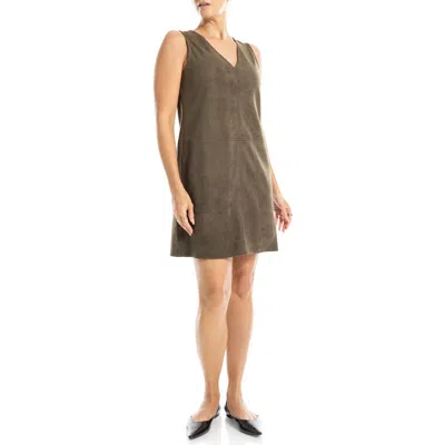 Max Studio Sleeveless Faux Suede Dress In Multi