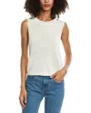 Max Studio Sleeveless Linen-blend Top In White