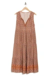 Max Studio Sleeveless Maxi Dress In Trr Flrl Dss Mdlln Pnl