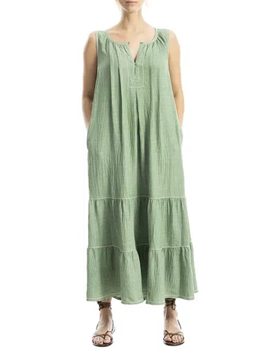 MAX STUDIO SLEEVELESS MAXI TIERED TANK DRESS