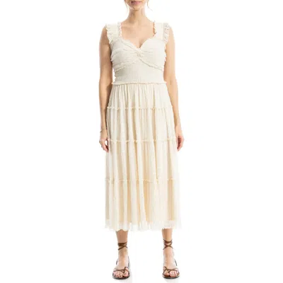 Max Studio Sleeveless Midi Dress In Nude