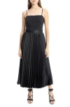 Max Studio Sleeveless Midi Dress In Black