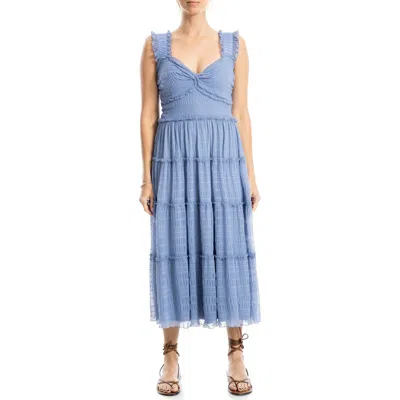 Max Studio Sleeveless Midi Dress In Blue