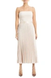 Max Studio Sleeveless Midi Dress In Champagne