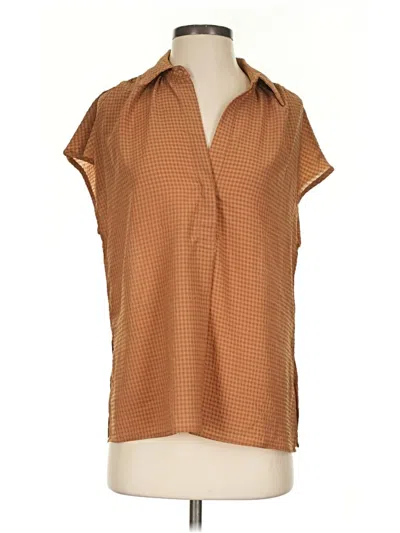 Pre-owned Max Studio Sleeveless Polo Shirt In Brown