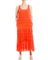 Max Studio Sleeveless Scoop Maxi Dress In Multi