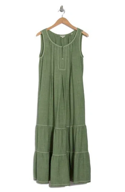 Max Studio Sleeveless Split Maxi Dress In Grass
