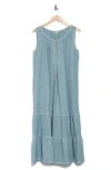 Max Studio Sleeveless Split Maxi Dress In Heather Mineral