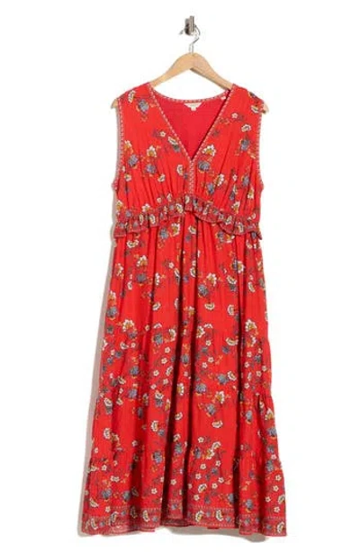 Max Studio Sleeveless Surplice Maxi Dress In Multi