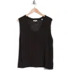 Max Studio Sleeveless Sweater Tank In Black