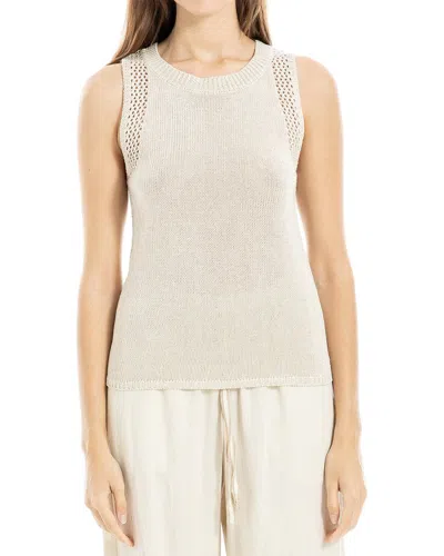 Max Studio Sleeveless Sweater Top In White