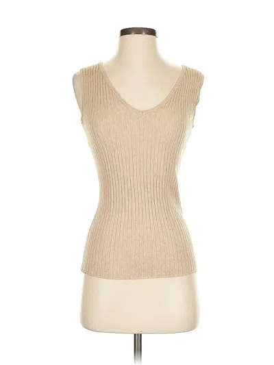 Pre-owned Max Studio Sleeveless T-shirt In Brown