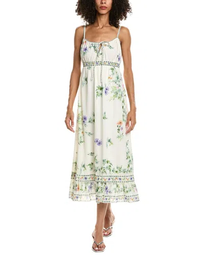 Max Studio Sleeveless Tie Front Midi Dress In Neutral