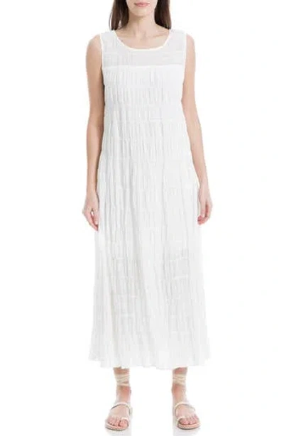 Max Studio Sleeveless Tiered Maxi Dress In White