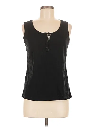 Pre-owned Max Studio Sleeveless Top Black Scoop Neck Tops
