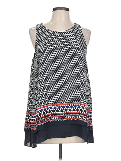 Pre-owned Max Studio Sleeveless Top Blue Halter Neckline Tops