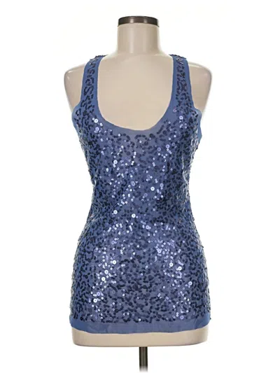 Pre-owned Max Studio Sleeveless Top Blue Halter Neckline Tops