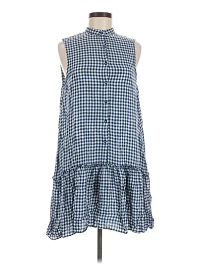 Pre-owned Max Studio Sleeveless Top Blue Halter Neckline Tops
