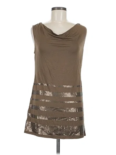 Pre-owned Max Studio Sleeveless Top Brown Cowl Neck Tops