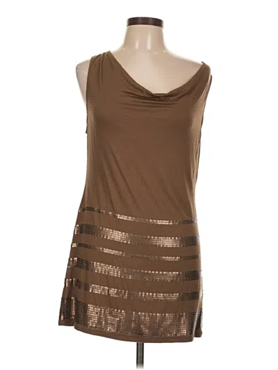 Pre-owned Max Studio Sleeveless Top Brown Cowl Neck Tops