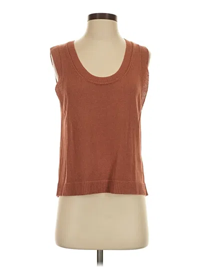 Pre-owned Max Studio Sleeveless Top Brown Scoop Neck Tops