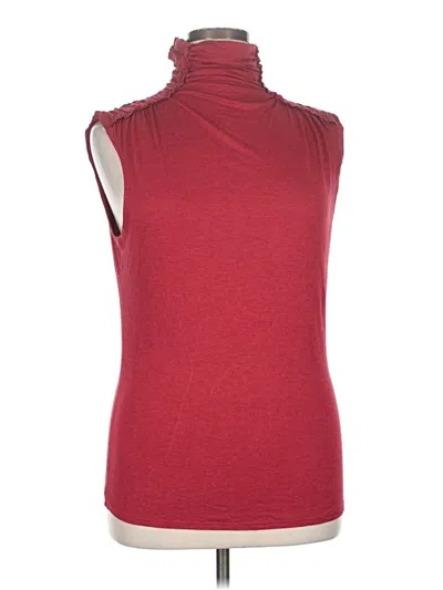 Pre-owned Max Studio Sleeveless Top Burgundy Turtleneck Tops