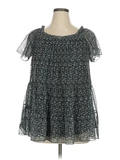 Pre-owned Max Studio Sleeveless Top Gray Cold Shoulder Neckline Tops