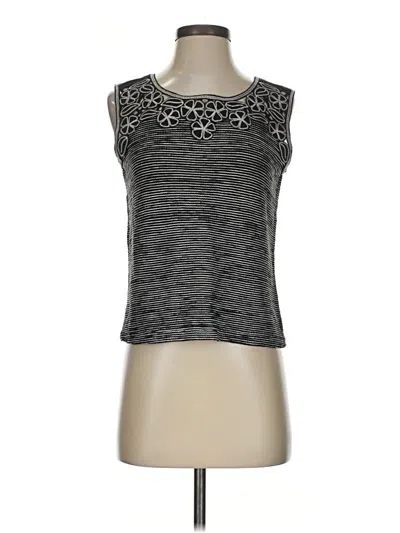 Pre-owned Max Studio Sleeveless Top Gray Keyhole Neckline Tops