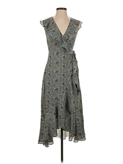 Pre-owned Max Studio Sleeveless Top Gray Plunge Neckline Tops