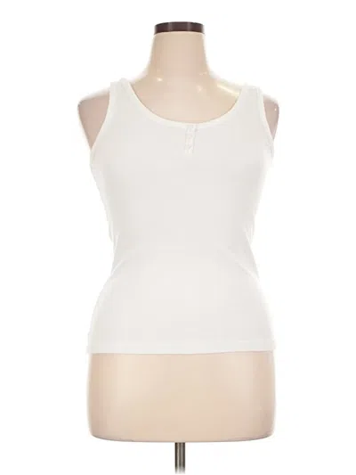 Pre-owned Max Studio Sleeveless Top Ivory Scoop Neck Tops