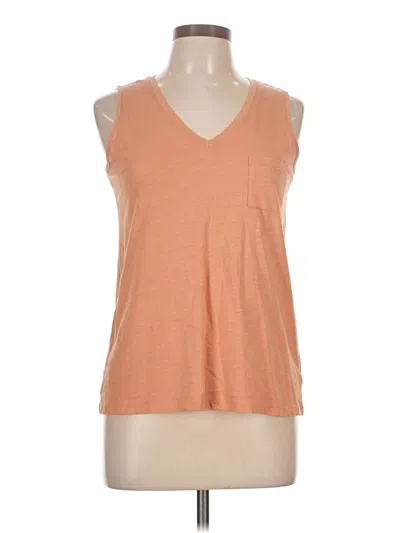 Pre-owned Max Studio Sleeveless Top Orange V-neck Tops